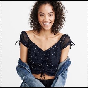 Brand new A&F polka dot crop top